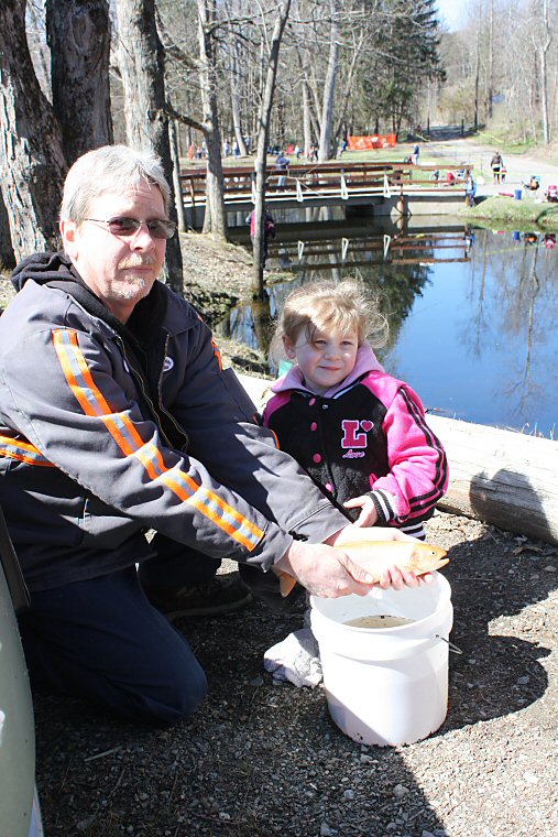 Khloe Hawley, age 4 of Verbank, caught the Golden trout.