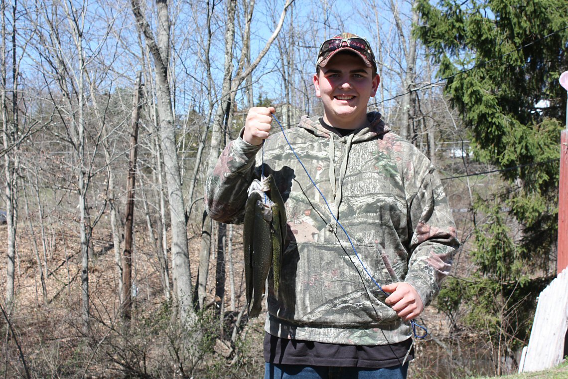 James Pickles, age 15 of Pleasant Valley, caught 5 fish. The biggest was 15".