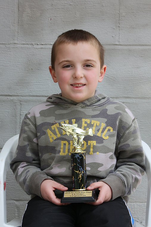 Giovanni Abbati, age 5 won a trophy for his catch, a 16 1/2 " trout.